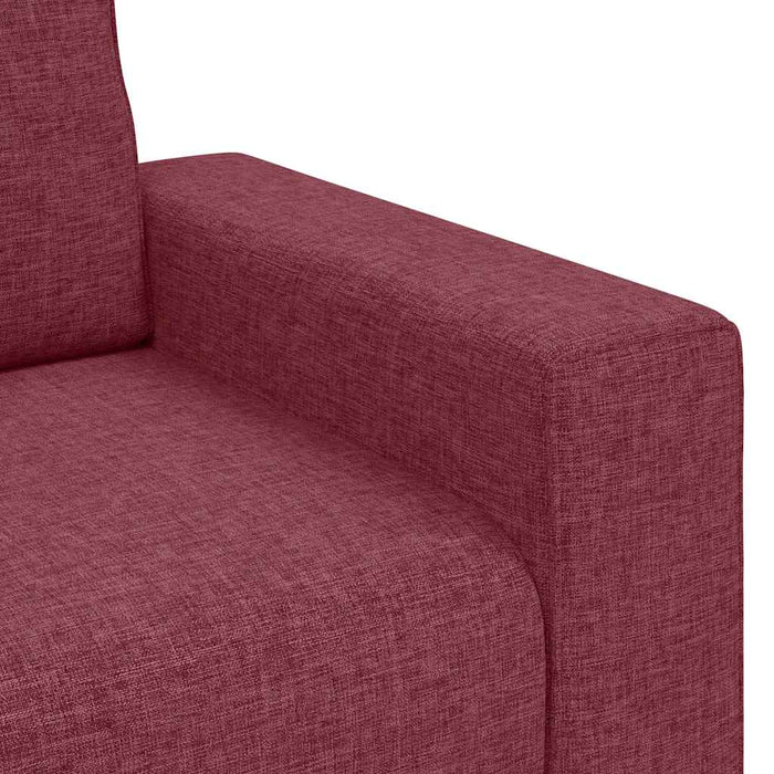 Set canapea cu perne, 2 piese, roșu vin, material textil - WALTI WALTI