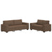 Set de canapele cu perne, 2 piese, maro, textil - WALTI WALTI