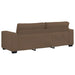 Set de canapele cu perne, 2 piese, maro, textil - WALTI WALTI