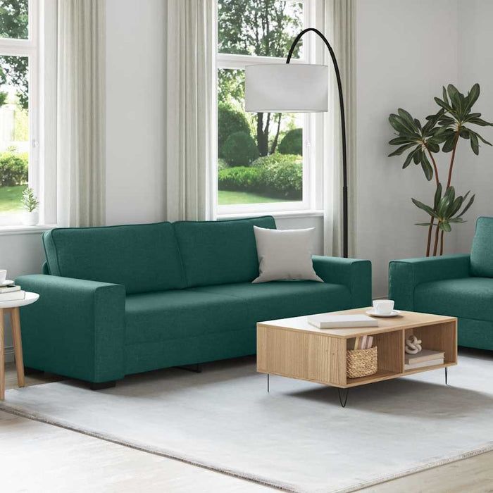 Set de canapele cu perne, 2 piese, verde închis, textil - WALTI WALTI