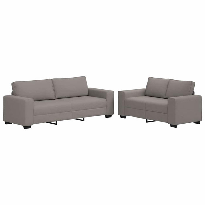 Set de canapea cu perne, 2 piese, gri taupe, material textil - WALTI WALTI