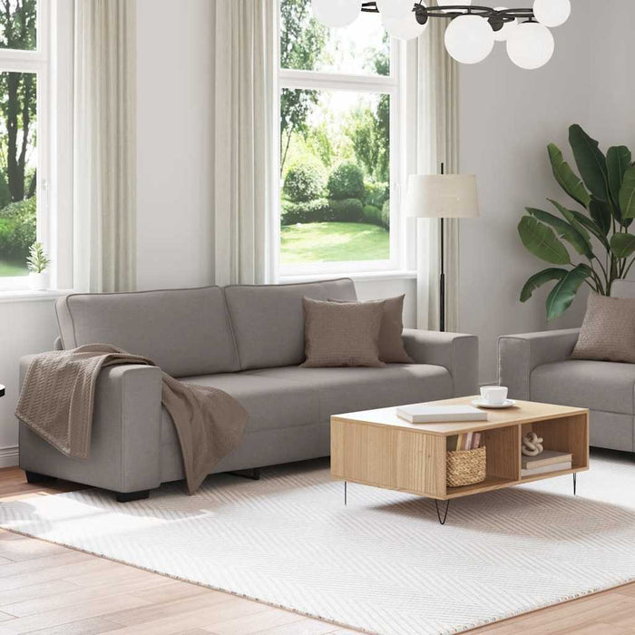 Set de canapea cu perne, 2 piese, gri taupe, material textil - WALTI WALTI
