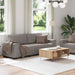Set de canapea cu perne, 2 piese, gri taupe, material textil - WALTI WALTI