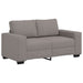 Set de canapea cu perne, 2 piese, gri taupe, material textil - WALTI WALTI