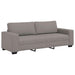 Set de canapea cu perne, 2 piese, gri taupe, material textil - WALTI WALTI