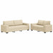 Set de canapele cu perne, 2 piese, crem, textil - WALTI WALTI