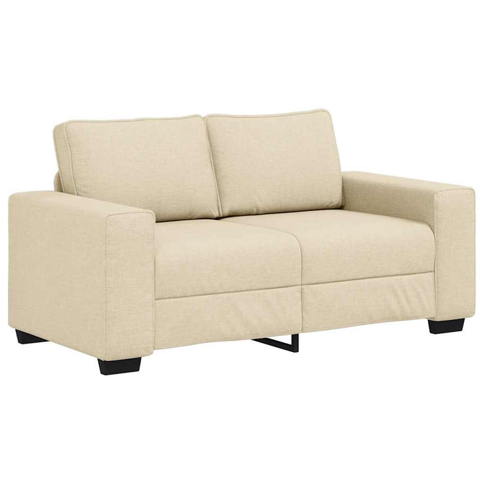 Set de canapele cu perne, 2 piese, crem, textil - WALTI WALTI