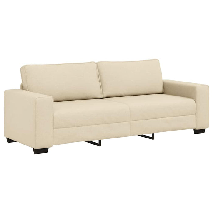 Set de canapele cu perne, 2 piese, crem, textil - WALTI WALTI