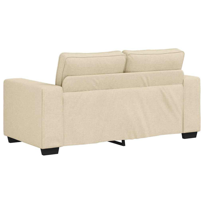 Set de canapele cu perne, 2 piese, crem, textil - WALTI WALTI