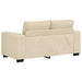 Set de canapele cu perne, 2 piese, crem, textil - WALTI WALTI