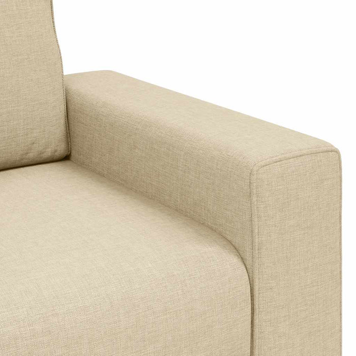 Set de canapele cu perne, 2 piese, crem, textil - WALTI WALTI