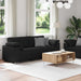 Set canapea, 2 piese, perne negre, textil - WALTI WALTI