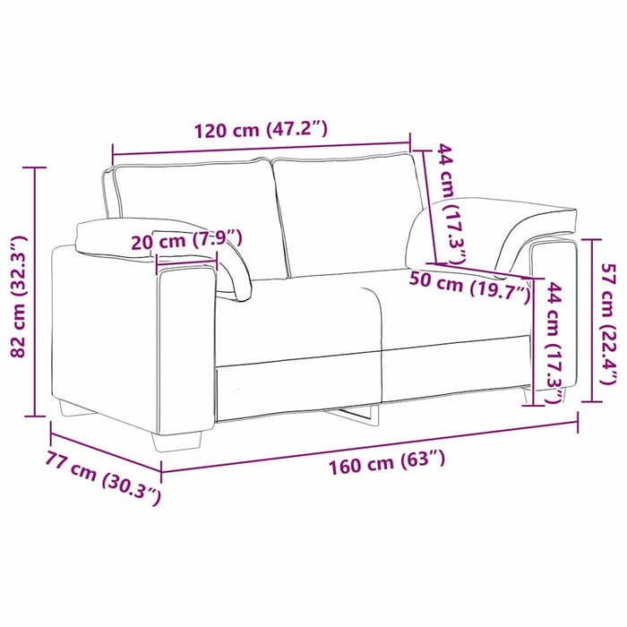 Set canapea, 2 piese, perne negre, textil - WALTI WALTI