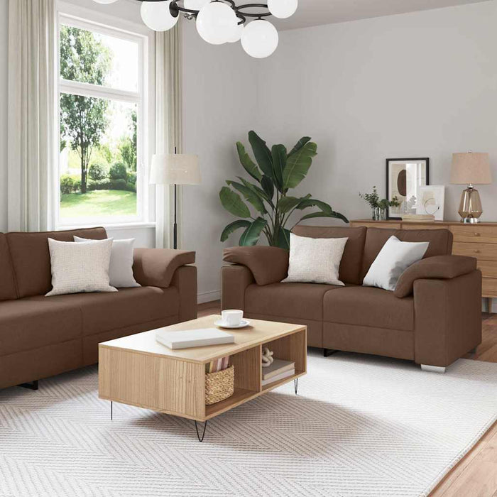 Set de canapea 2 pcs Maro 219 x 77 x 82 cm țesătură - WALTI WALTI