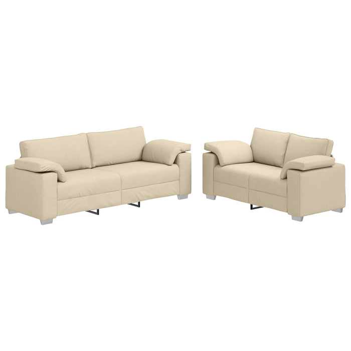 Canapea 2 pcs Crem 219 x 80 x 82 cm țesătură - WALTI WALTI