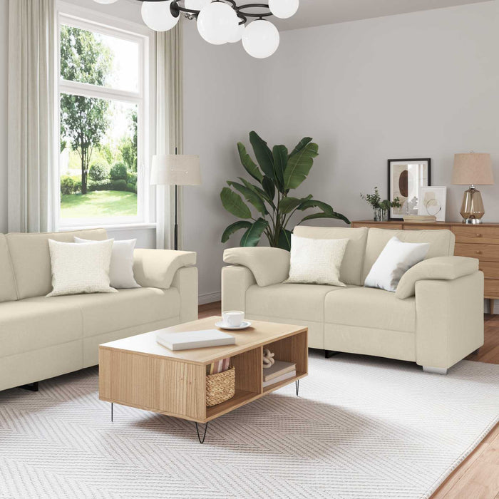 Set de canapea 2 pcs Gri de nor 219 x 77 x 82 cm țesătură - WALTI WALTI