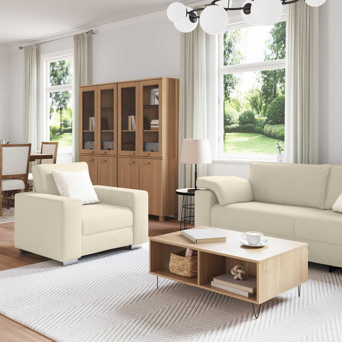 Set de canapea 2 pcs Gri de nor 219 x 77 x 82 cm țesătură - WALTI WALTI