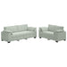 Set canapele 2 piese cu perne gri deschis catifea - WALTI WALTI