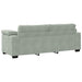 Set canapele 2 piese cu perne gri deschis catifea - WALTI WALTI