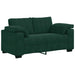 Set canapele 2 piese cu perne catifea verde închis - WALTI WALTI