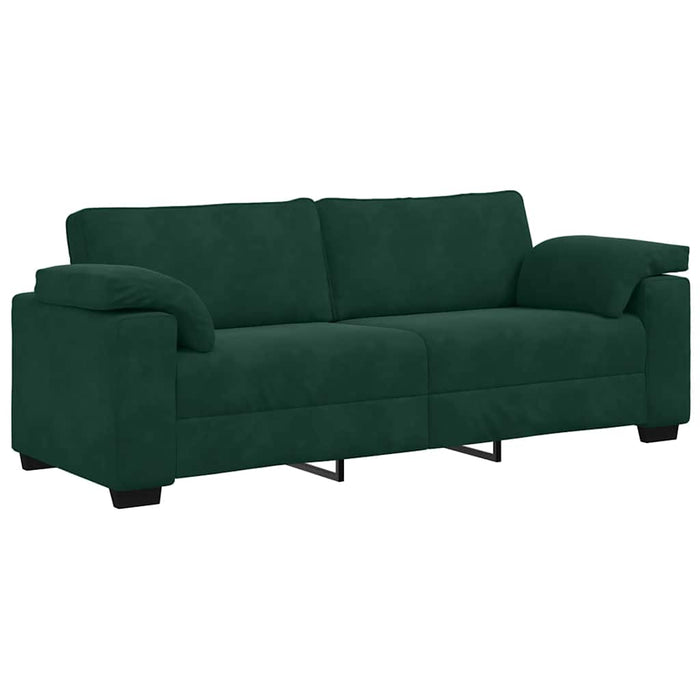 Set canapele 2 piese cu perne catifea verde închis - WALTI WALTI