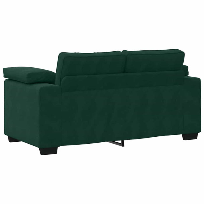 Set canapele 2 piese cu perne catifea verde închis - WALTI WALTI