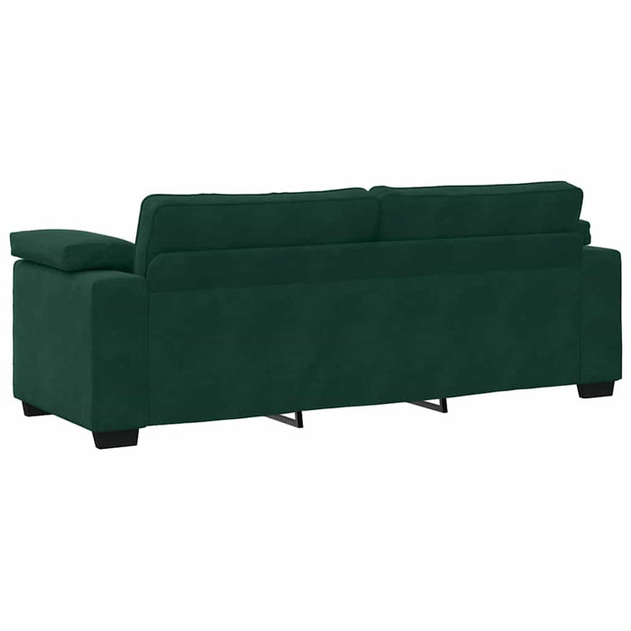 Set canapele 2 piese cu perne catifea verde închis - WALTI WALTI