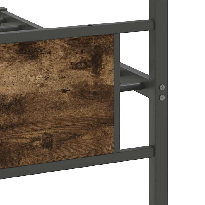 Cadru pat fără saltea stejar fumuriu 100x200 cm lemn prelucrat - WALTI WALTI