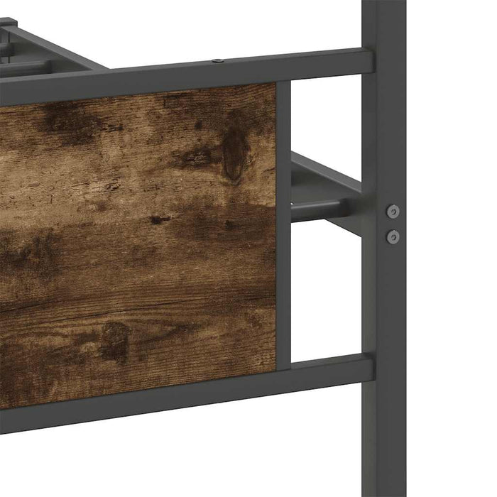 Cadru de pat fără saltea Stejar afumat 107x203cm Lemn prelucrat - WALTI WALTI
