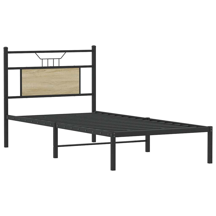 Cadru pat fără saltea, stejar sonoma 80x200 cm lemn prelucrat - WALTI WALTI
