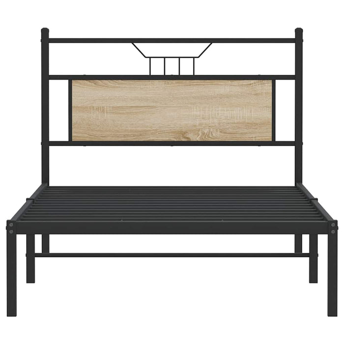 Cadru pat fără saltea, stejar sonoma 100x190 cm lemn prelucrat - WALTI WALTI