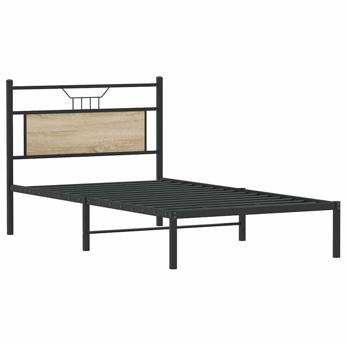 Cadru de pat fără saltea Stejar Sonoma 107x203cm Lemn prelucrat - WALTI WALTI