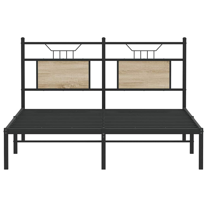 Cadru pat fără saltea stejar sonoma 140x200 cm lemn prelucrat - WALTI WALTI