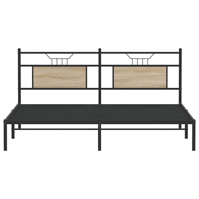 Cadru de pat fără saltea Stejar Sonoma 183x213cm Lemn prelucrat - WALTI WALTI