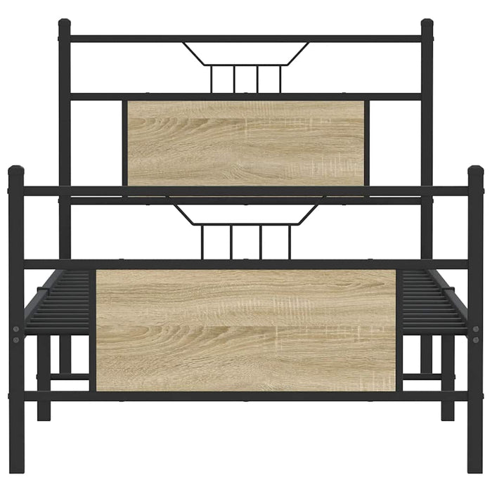 Cadru pat fără saltea, stejar sonoma 75x190 cm lemn prelucrat - WALTI WALTI