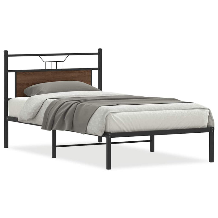Cadru de pat fără saltea Stejar maro 107x203 cm Lemn prelucrat - WALTI WALTI