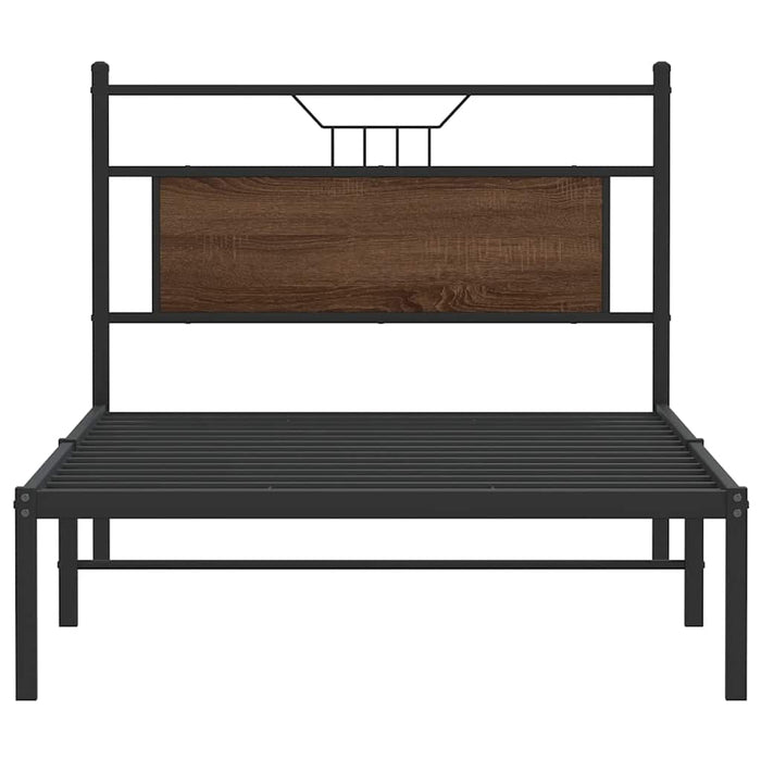 Cadru de pat fără saltea Stejar maro 107x203 cm Lemn prelucrat - WALTI WALTI