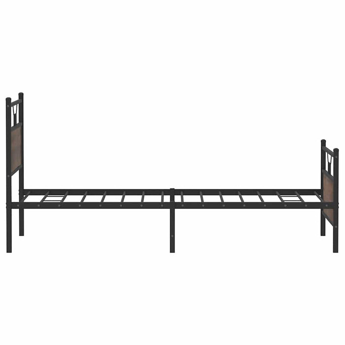 Cadru pat fără saltea stejar maro 100x200 cm lemn prelucrat - WALTI WALTI
