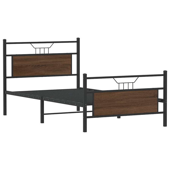 Cadru de pat fără saltea Stejar maro 107x203 cm Lemn prelucrat - WALTI WALTI