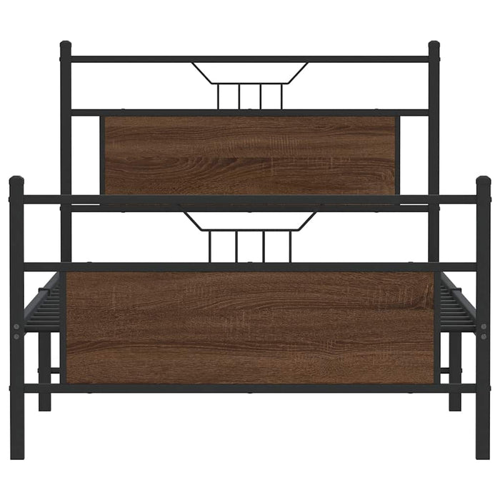 Cadru de pat fără saltea Stejar maro 107x203 cm Lemn prelucrat - WALTI WALTI
