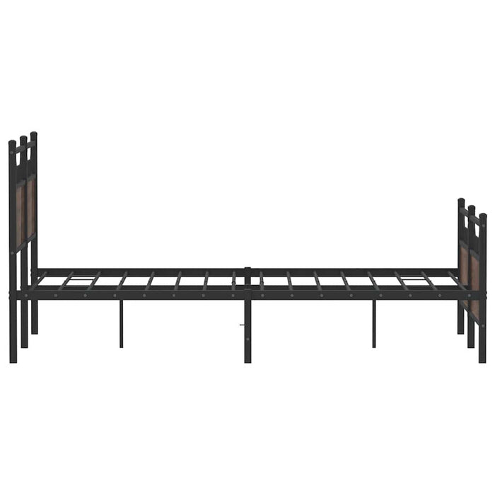 Cadru pat fără saltea stejar maro 120x200 cm, lemn prelucrat - WALTI WALTI
