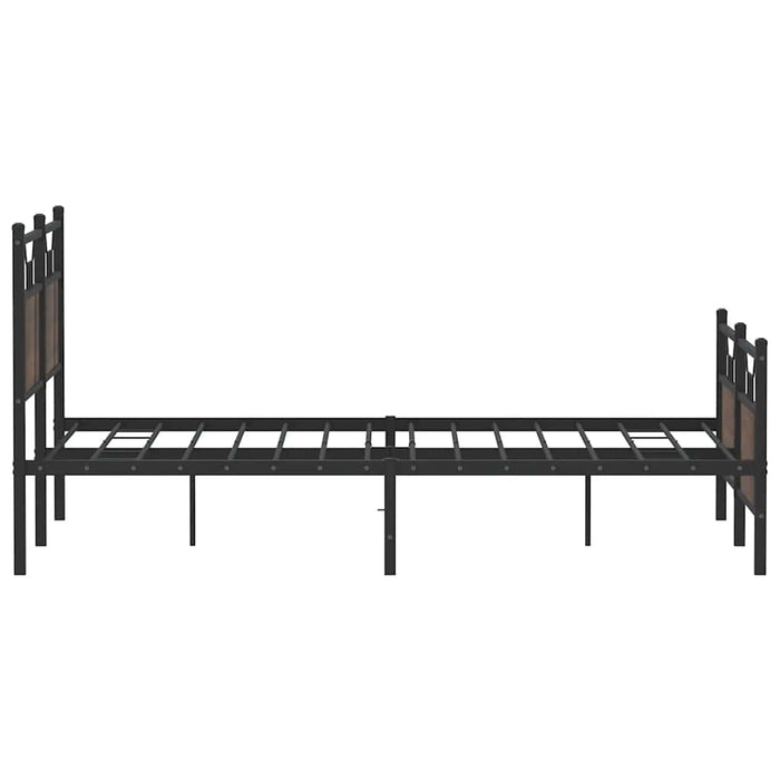 Cadru pat fără saltea stejar maro, 140x190 cm, lemn prelucrat WALTI