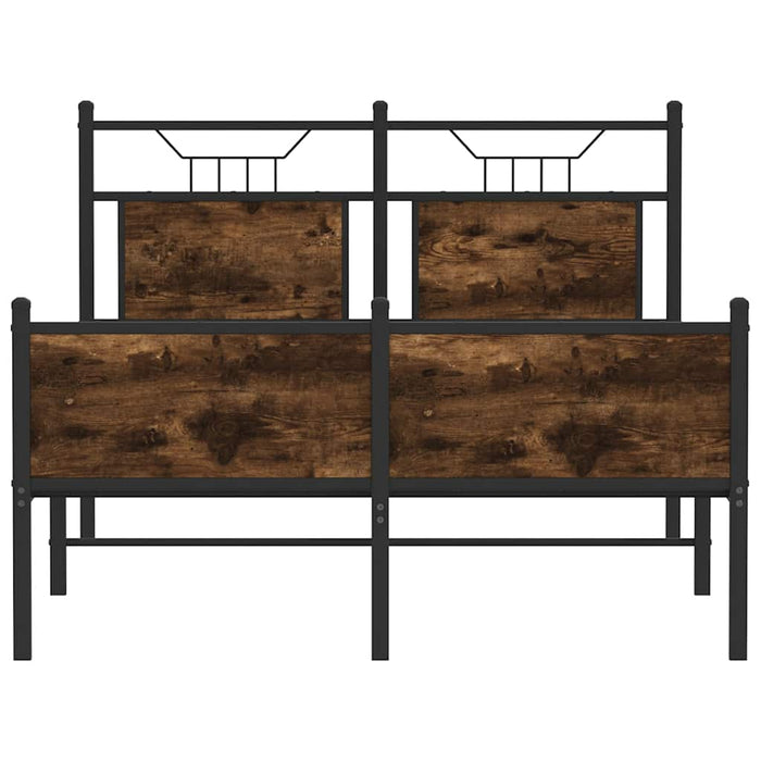 Cadru pat fără saltea stejar fumuriu 120x190 cm, lemn prelucrat - WALTI WALTI