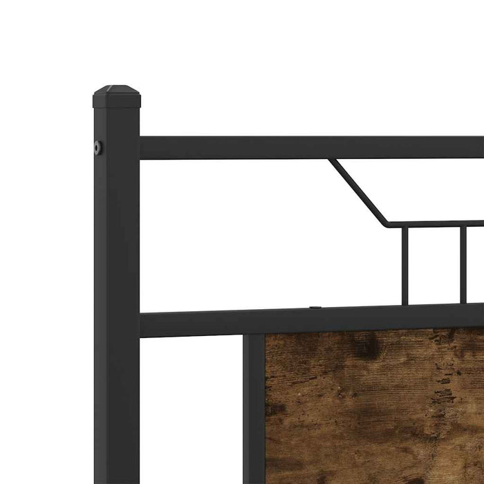 Cadru pat fără saltea stejar fumuriu 150x200 cm lemn prelucrat - WALTI WALTI