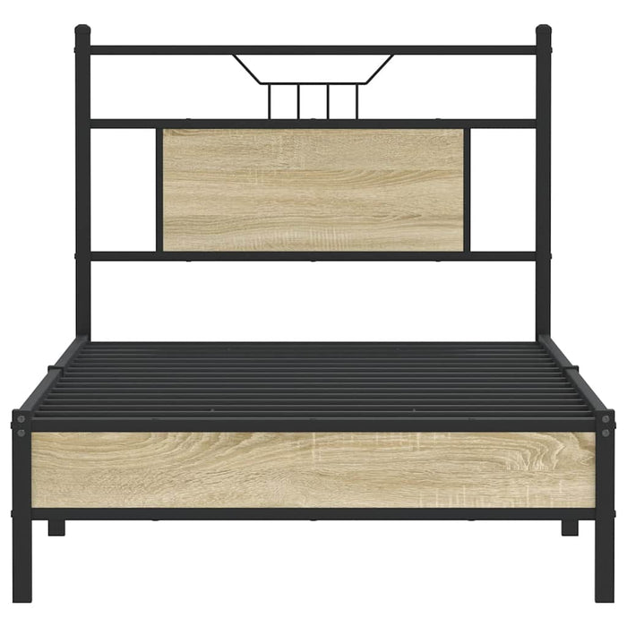 Cadru pat fără saltea, stejar sonoma 75x190 cm lemn prelucrat - WALTI WALTI
