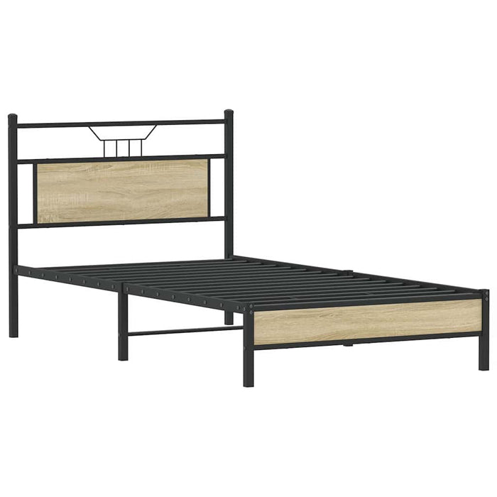 Cadru de pat fără saltea Stejar Sonoma 107x203cm Lemn prelucrat - WALTI WALTI
