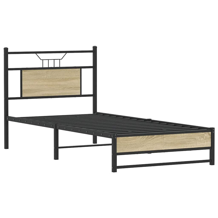 Cadru pat fără saltea, stejar sonoma 80x200 cm lemn prelucrat - WALTI WALTI