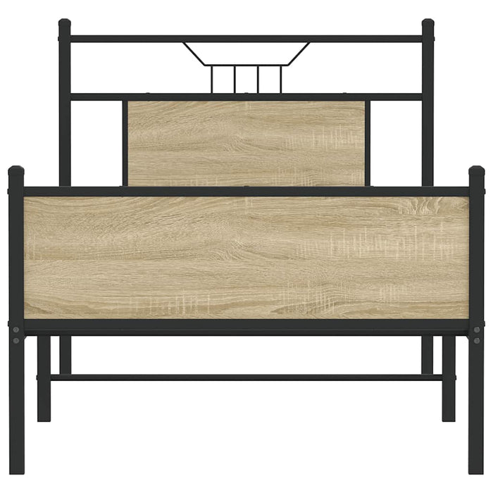 Cadru pat fără saltea, stejar sonoma 80x200 cm lemn prelucrat - WALTI WALTI