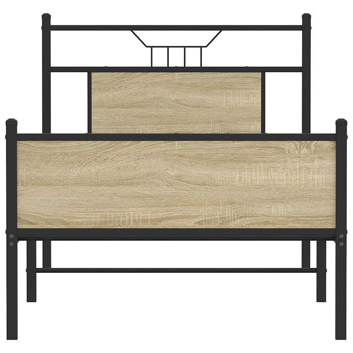 Cadru pat fără saltea stejar sonoma, 90x190 cm, lemn prelucrat - WALTI WALTI