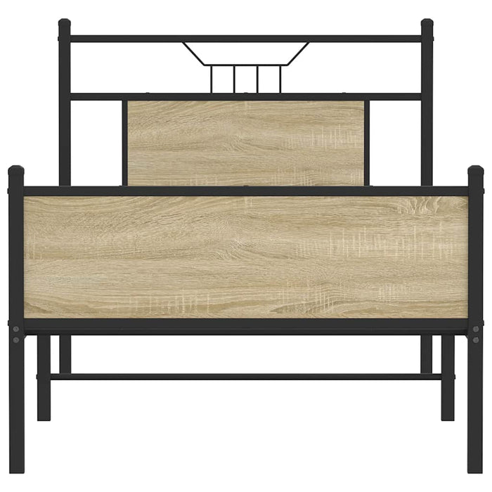Cadru pat fără saltea stejar sonoma, 90x200 cm, lemn prelucrat - WALTI WALTI